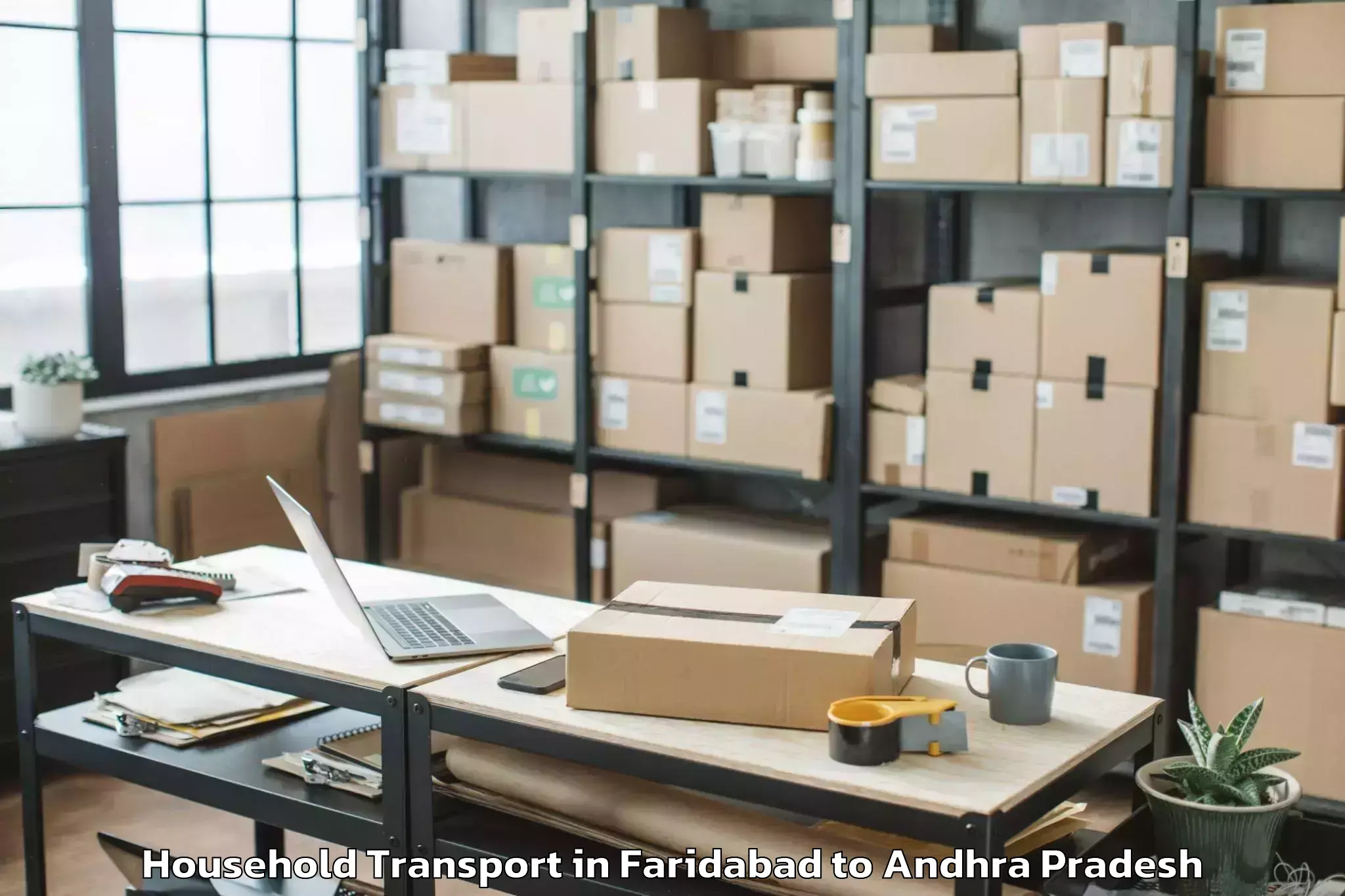 Faridabad to Vajrapukotturu Household Transport Booking